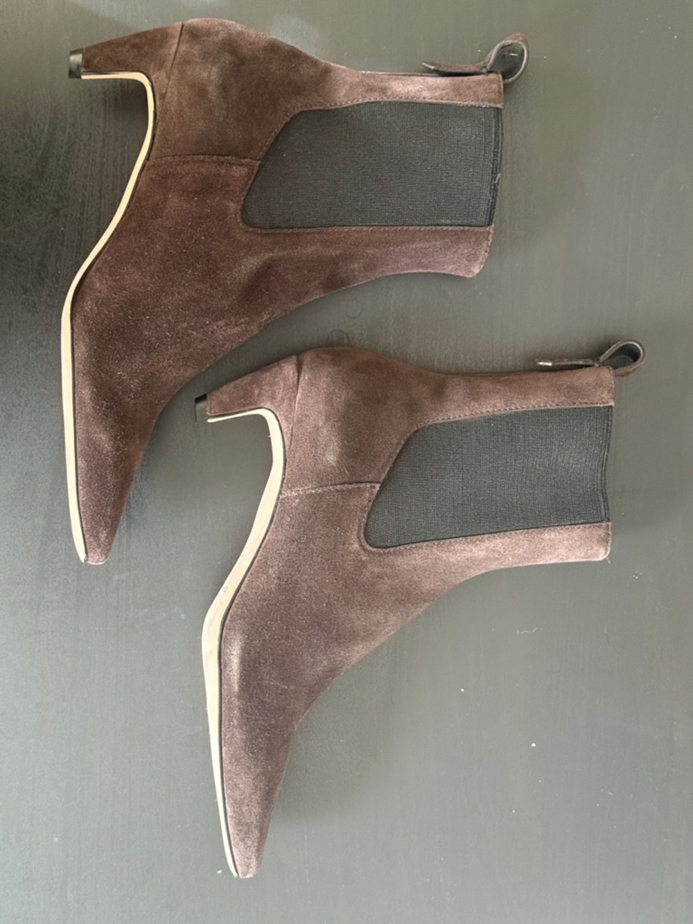 Reformation Roberta Ankle Boots Brown Suede Kitten Heel Size 6 - Picture 6 of 7